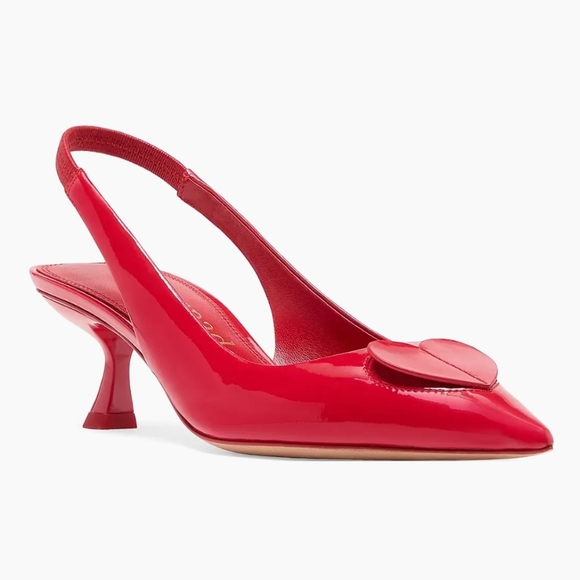 Kate Spade New York Perfect Pair Heart 50MM Leather Slingback Pumps,All Products : American Fashion Style Bags On Sale